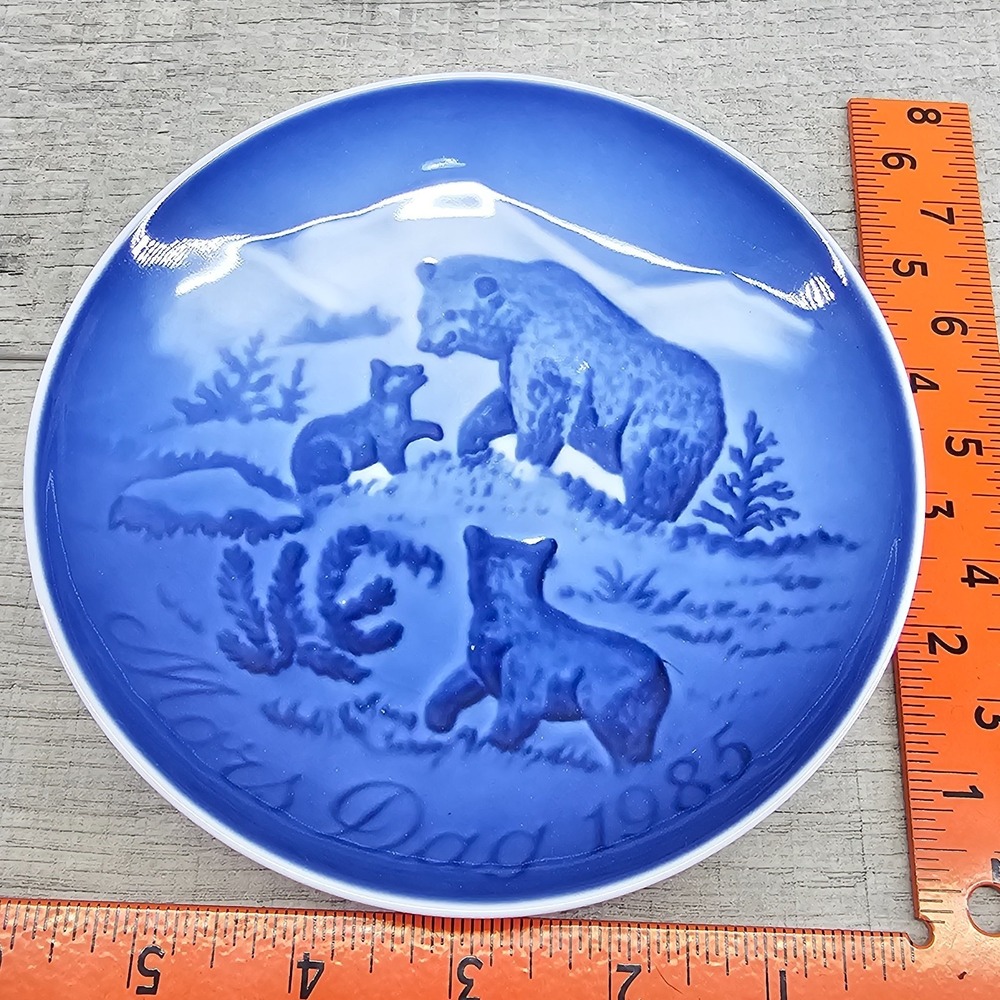 Bing & Grondahl Denmark 1985 BEAR CUB Mors Dag Mother's Day Collectors Plate